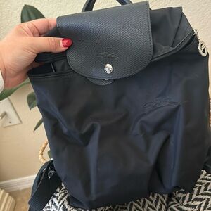 Longchamp black backpack